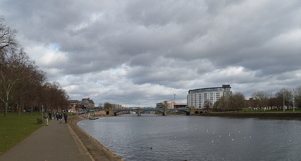 The River Trent at Trent Bridge in Nottingham