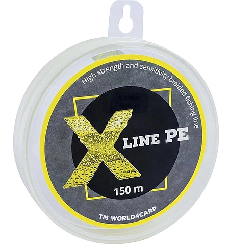 Шнур World4Carp X Line PE Yellow 150 м, 0,20 мм