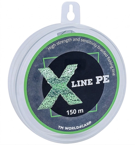 Шнур плетений World4Carp X Line PE Dark Green, 150 м, 0,20 мм