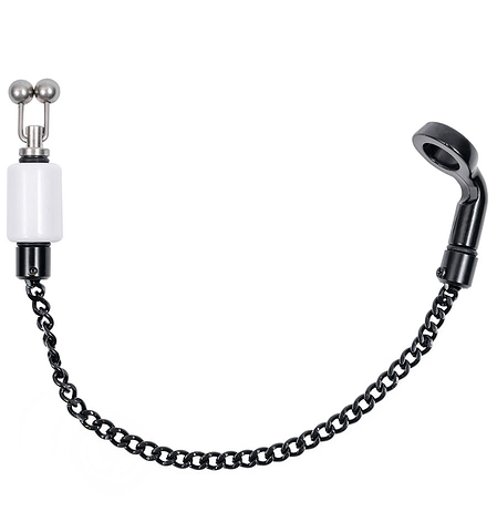 Індикатор клювання World4Carp Mini Hanger Kit — біла голівка, чорний ланцюжок