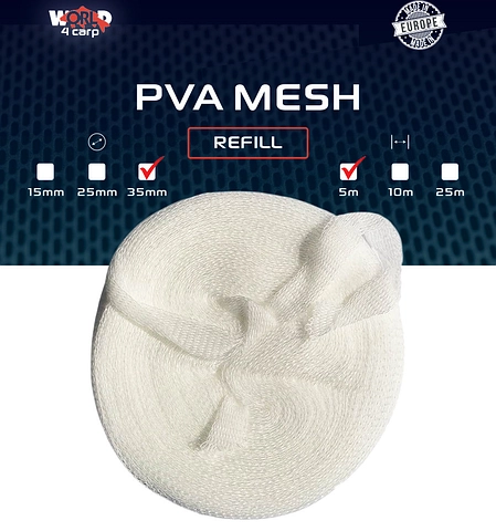 Розчинна PVA-сітка World4Carp Ø35 мм, 5,0 м