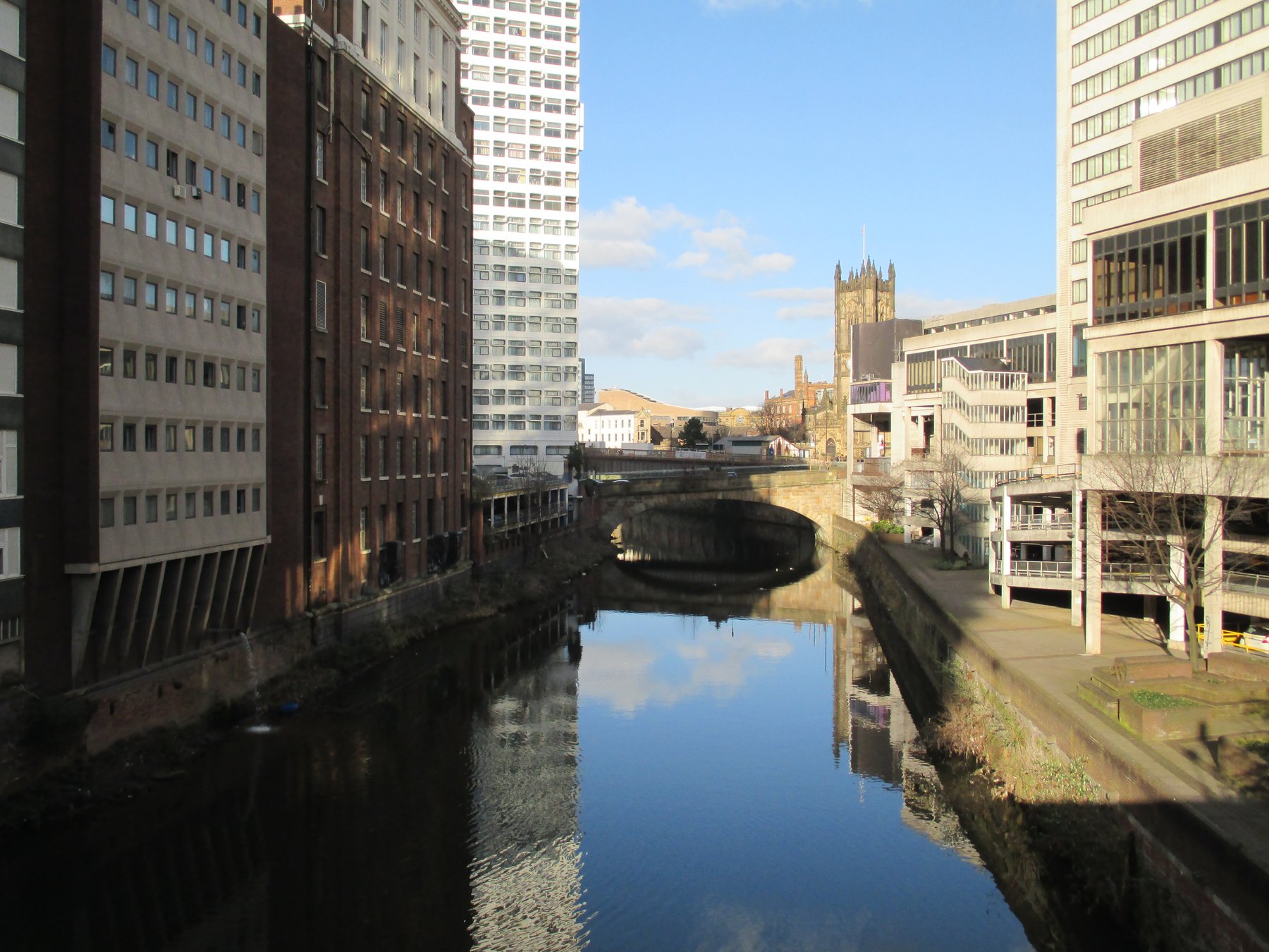 River Irwell from Blackfriars Bridge, between Manchester and Salford